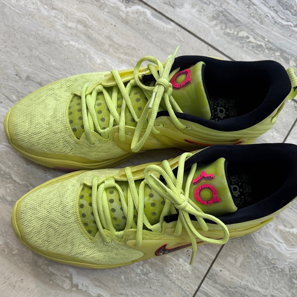 Nike KD15 Aimbot Lemon and Pink Basketball Sneakers